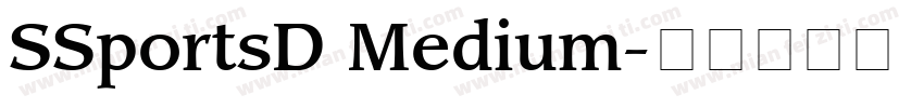 SSportsD Medium字体转换